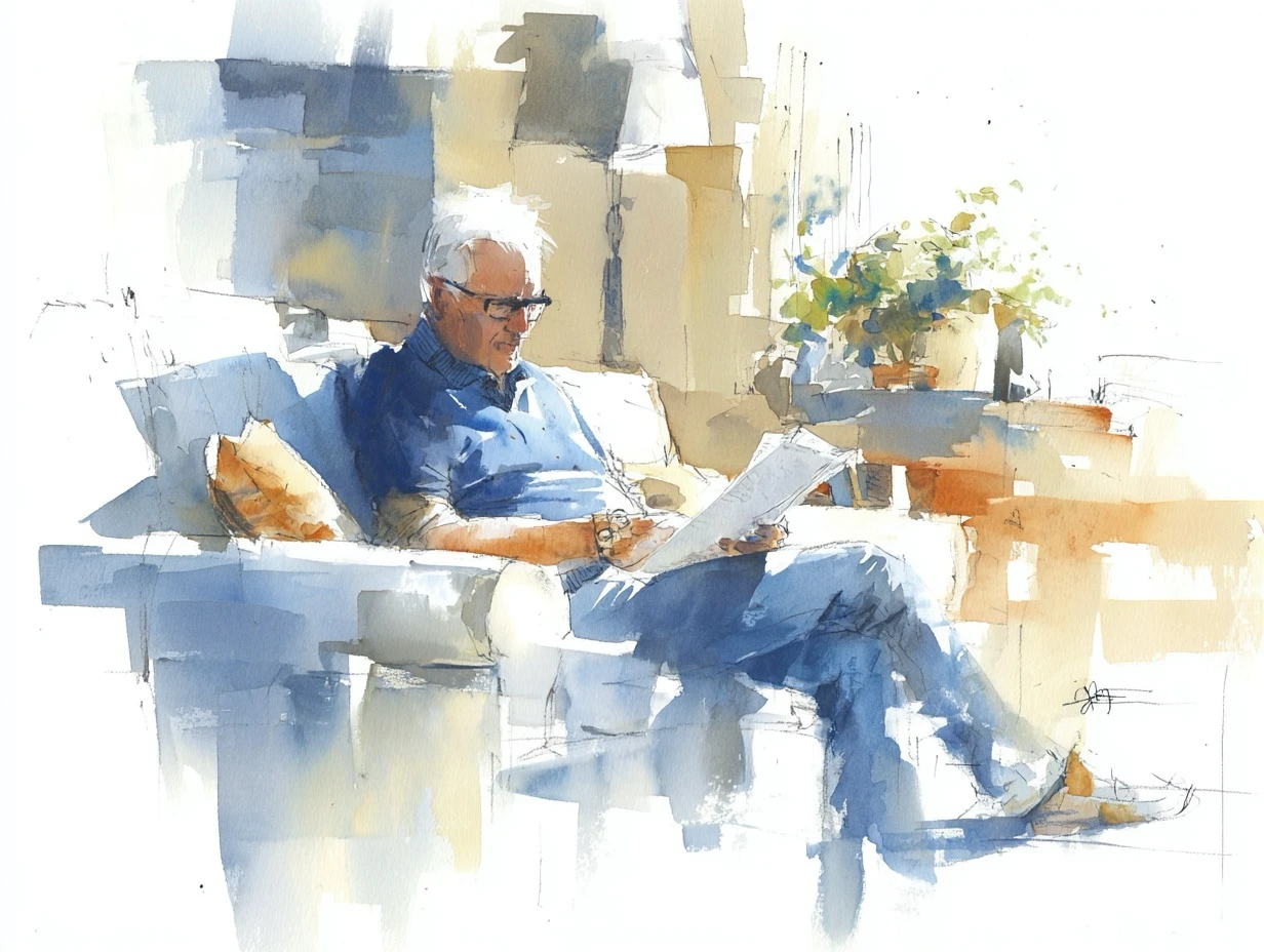 Watercolor style example